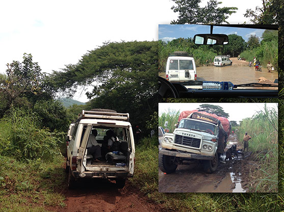 Traveling on the roads in remote villages in the Fizi region of South Kivu, in the Democratic Republic of the Congo.