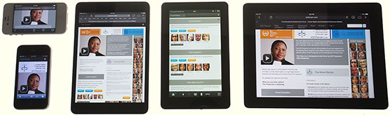 ICC Forum shown on a variety of devices of different widths.